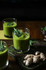 Vegan vegetable and ginger smoothie