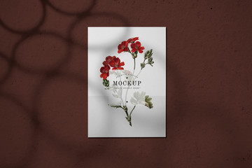 Floral card mockup illustration