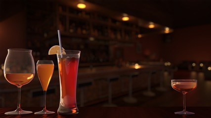 カクテル ラウンジ バー Glasses Cocktail Night Lounge Bar