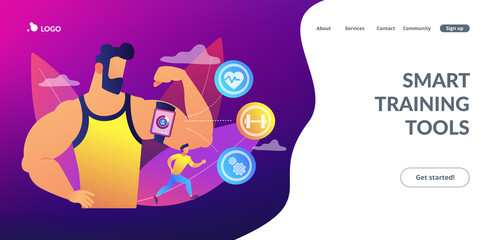 Smart training concept landing page.