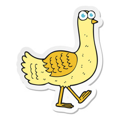 sticker of a cartoon bird