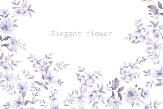 Elegant watercolor hand painted flower