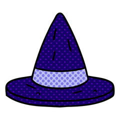 cartoon doodle of a witches hat