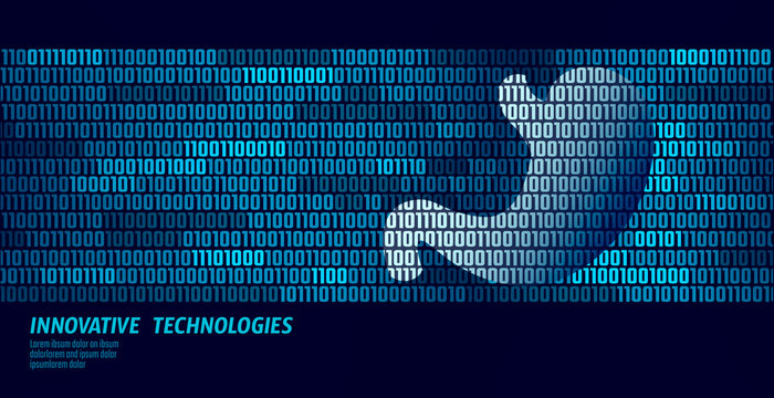 Healthy stomach digestion internal organs. Binary code data flow. Doctor online innovative technology vector illustration