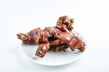Chinese vegetable braised pork feet