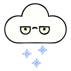 Obraz premium comic book style cartoon snow cloud