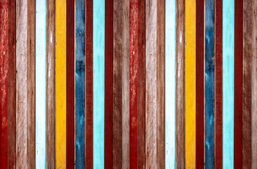 Vintage texture colorful wooden panel as background