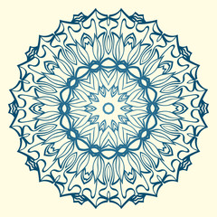 Decorative Floral Ornament. Vector Illustration. For Coloring Book, Greeting Card, Invitation, Tattoo. Anti-Stress Therapy Pattern.