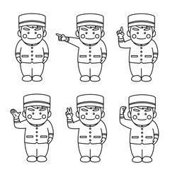 ポーズセット男性ホテルマン