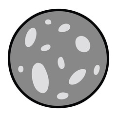 cartoon doodle of a full moon