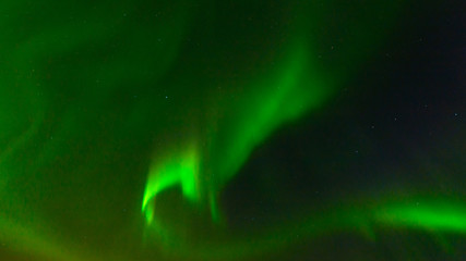 Aurora borealis in the sky.