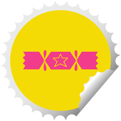 circular peeling sticker cartoon christmas cracker