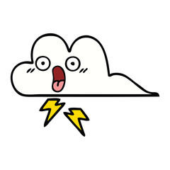 cute cartoon thunder cloud