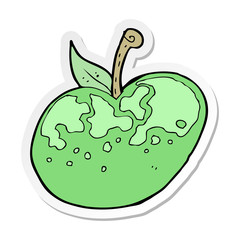 sticker of a cartoon apple