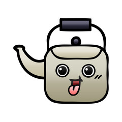 gradient shaded cartoon kettle