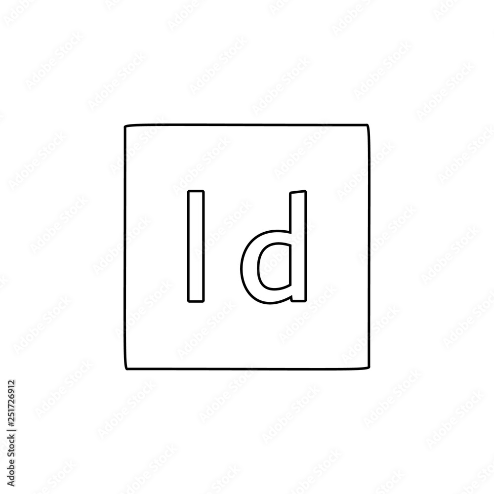 Poster indesign, text icon. simple thin line, outline vector of text editor icons for ui and ux, website or