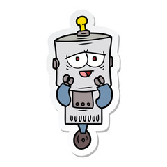 sticker of a cartoon robot