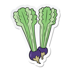 sticker of a cartoon beetroot