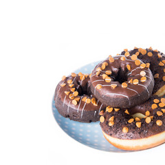 donut or donut with concept on a background.