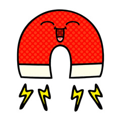 comic book style cartoon magnet
