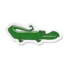 sticker of a cartoon crocodile