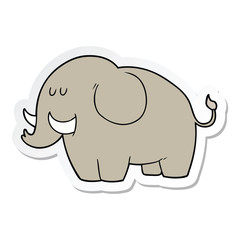 sticker of a cartoon elephant