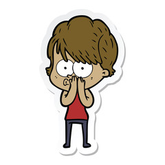 Fototapeta premium sticker of a cartoon woman