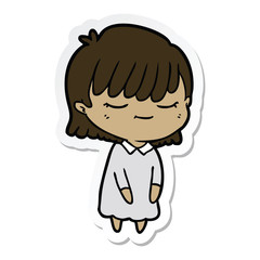 sticker of a cartoon woman