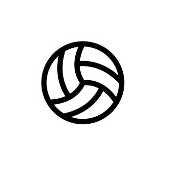volley ball outline vector icon