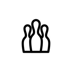 bowling pin outline vector icon