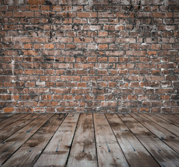 old room with brick wall