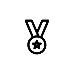 medal outline vector icon