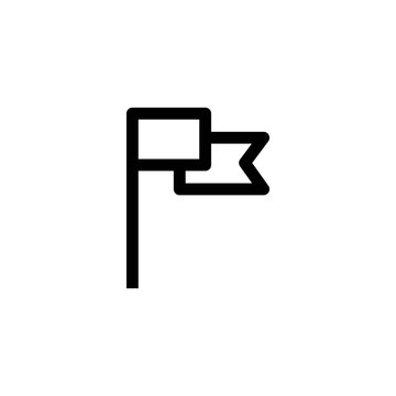 flag outline vector icon