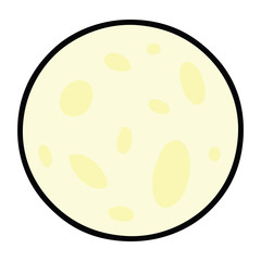 cartoon doodle of a full moon