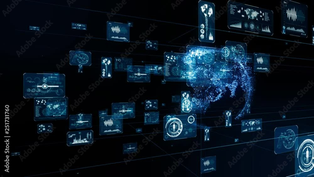 Aufkleber Futuristic GUI (Graphical User Interface) concept.