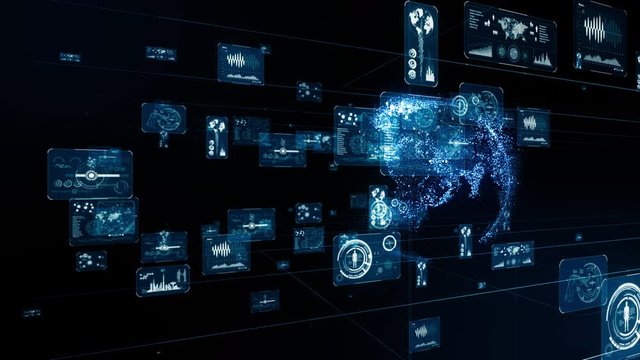 Futuristic GUI (Graphical User Interface) concept.