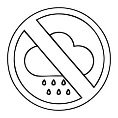 line drawing cartoon storm rain cloud sign