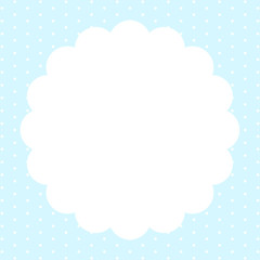 ドット柄のお花フレーム