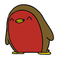 cartoon cute kawaii red robin