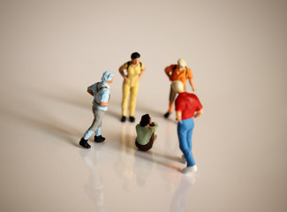 Miniature people. A concept about outcast.