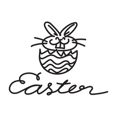 doodle rabbit, vector