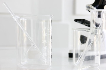 the researcher or scientist or technician equipment on white table in clean room