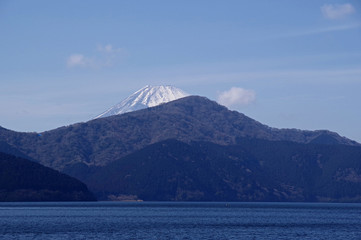 芦ノ湖と富士山