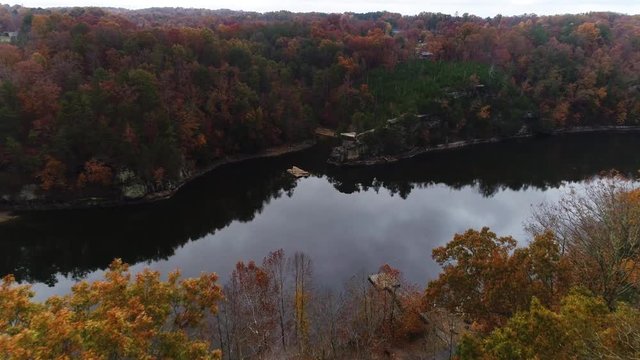 Aerial, Autumn Scenery In Laurel River Lake, Kentucky