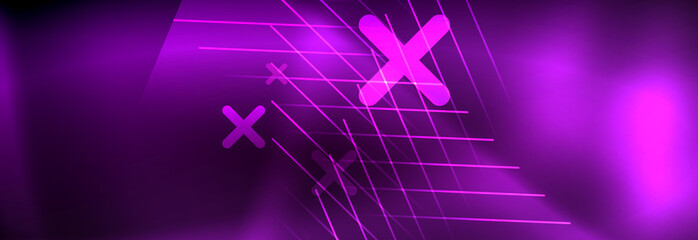 Shiny glowing lights neon color design background