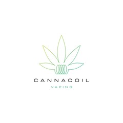 cannacoil cannabis coil logo vaping for cannabis vape product and liquid brand