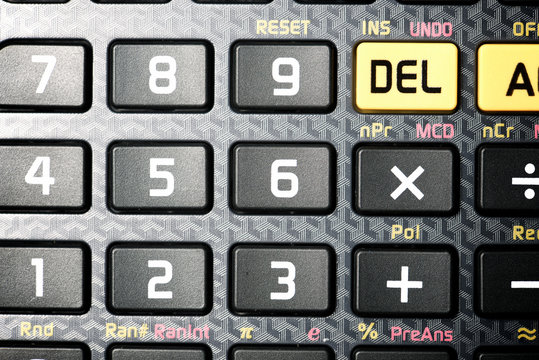 Calculator close up