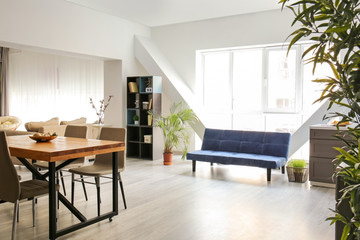 Interior of modern studio apartment