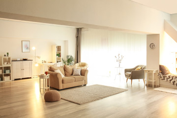 Interior of big modern apartment