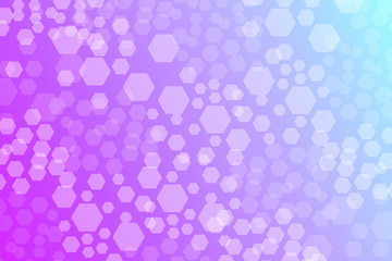 Hexagon Bokeh lights gradient background template. 